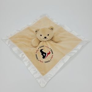 Baby Fanatic Texans Bear Lovey Plush Security Blanket Lovie Texas Football